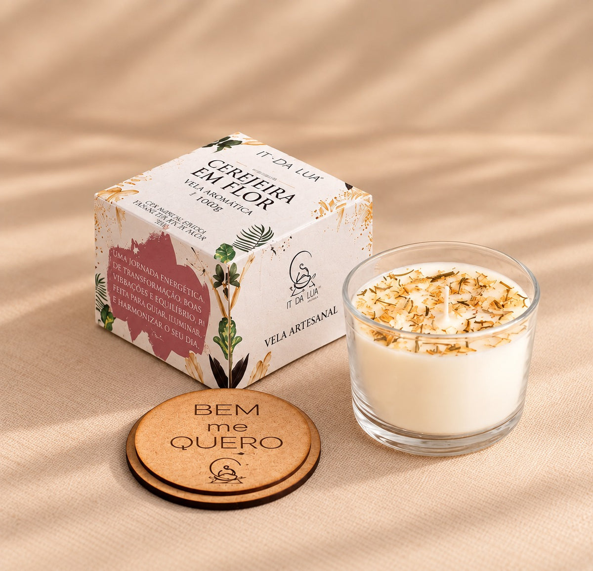 Vela Artesanal Perfumada N' da Lua Aromas – Renascimento e Amor